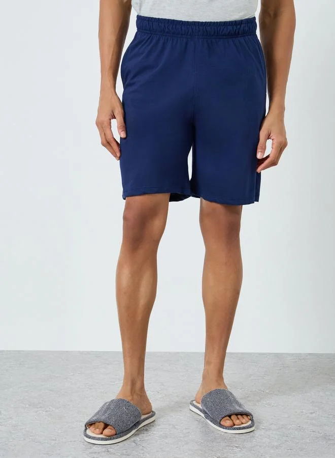 Styli  Men Printed Knit T-Shirt and Shorts Set for Men | Best Price UAE